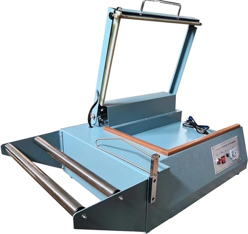 TECHTONGDA Commercial L-bar Sealer Cutter Packing Machine 1000W Manual Heat Shrink Wrap Sealing Machine, Adjustable Time, Easy Operate Sealer Film Packing Machine for Shops, Industries