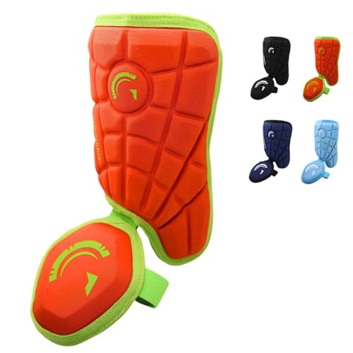 Guardian Baseball Leg Guard Youth and Adult | Right & Left Handed Hitters | Baseball Shin Guards Batting | Ankle Guard | Adjustable | Lightweight Flexible - Youth, Neon Coral
