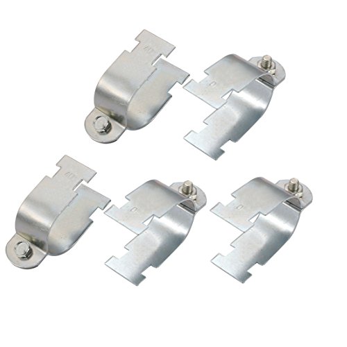 Ruilogod 5Pcs Rigid Steel Conduit Strut Mounted Clamp for 40mm Nominal Diameter Tube (id: e28 c80 e40 54c 2a3