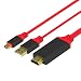 USB C to HDMI Cable 4K 60Hz, QCEs USB Type C to HDMI Adapter with Charging Cable to TV/Monitor Thunderbolt 3 Compatible Samsung Galaxy S9 S8 Plus Note9/8, MacBook Pro 2017,iMac,ChromeBook Pixel LG G5