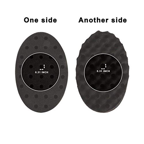 Hair Sponge Brush, Kissdate Set Of 2 Double Sides Small Holes(8Mm Hole) Afro Curl Coil Wave Hair Sponge Brush With 6.69 Inch Metal Styling Comb #TOP3