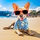 Hundeshirts für Kleine Hunde,Hundekleidung,Hawaiihemden für Haustiere,Strand Shirts,Atmungsaktives Hunde Sommer T Shirt,Haustier Sommer Kurzarm 4 Stück (L) Geeignet für 3,5-4,5 kg Tokaneit