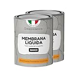Membrana liquida impermeabilizzante Bianca PROXINOVA 2KG- impermeabilizzante terrazzi, tetti e camini, guaina liquida calpestabile per esterni, ideale per riparare grondaie e piatti doccia