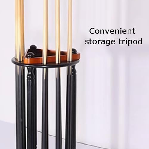Support de queue de billard rotatif bois 9 trous porte-queues de billard circulaire sol - 7