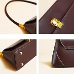 Kleine Damen Umhängetasche Vintage Braune Handtasche y2k Umhängetasche Kleine Pu Leder Clutch Tasche – Bild 4