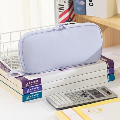 Image of Rolin Roly Multi-function Pencil Case Pencil Box Large Capacity Pen Case Holder for Women Pen Bag Organizer with Zipper (blue)