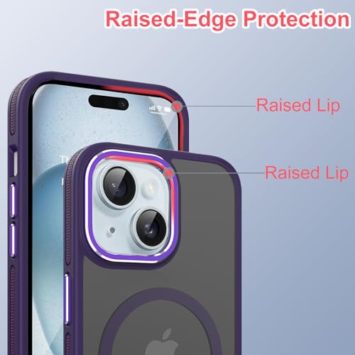 Hitaoyou for iPhone 15 Plus Case, Magnetic Case [MagSafe Compatible] Translucent Matte Shockproof Protective Case Cover for iPhone 15 Plus 6.7 - image 3