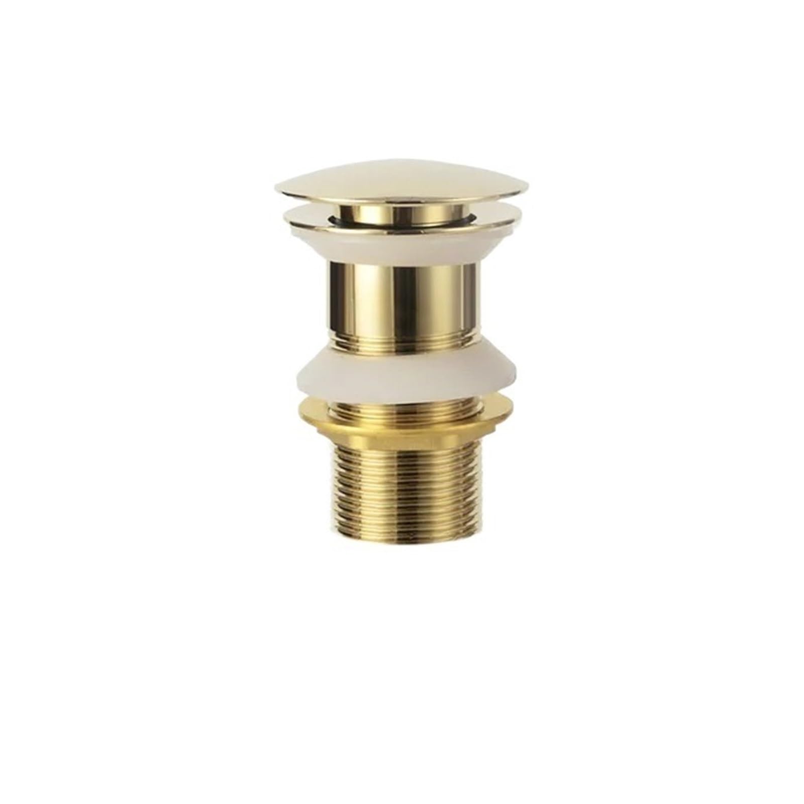 Tapón de desagüe emergente, Accesorio para Grifo de desagüe de baño en Oro Rosa Cepillado (sin Orificio)