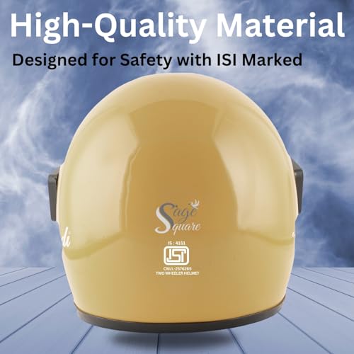 Image of Sage Square Audi Full Face Clear Visor Helmet | ISI Certified | High Standard Safety | Extra Comfort & Stylish