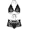 TiaoBug Heren BH sexy Sissy lingerie bustehouder bralette kant ondergoed beha bikini top met verstelbare riemen Gay kostuum prikkelend ondergoed M-XL