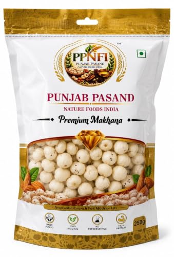 Image of Punjab Pasand Nature Foods India Premium Makhana, 100% Natural, High Protein, No Preservatives, Hand Picked, 250g