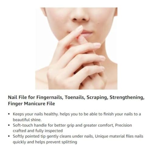 Image of Stainless Steel Nail Shaper Filer With Rubber Handle Tool for Manicure n Pedicure, Finger n Toe for Shaping, Smoothing n Nail Art