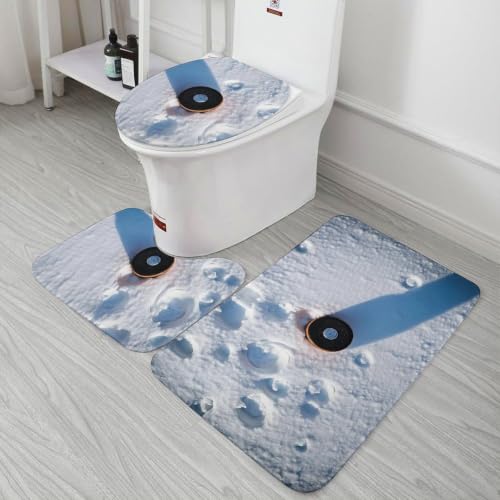 Alfombra de piso de terciopelo coral con impresión de deportes de hockey tres piezas miniatura 6