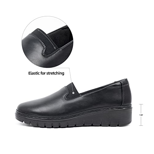 Image of VJH confort Women's Loafers Round Toe Slip on Comfort Arch Support Walking Shoes