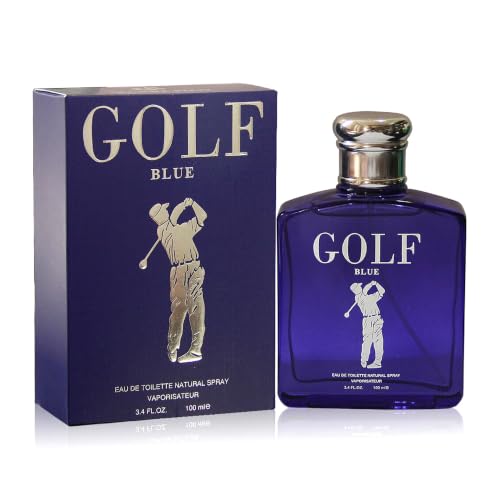 Image of AFLUXE Golf Blue EDT Men's Cologne 2PCS, Bold Citrus Woody | Bold men's cologne 2PCS with citrus spice & woody notes. Long lasting perfume for men for all occasions. Natural spray.