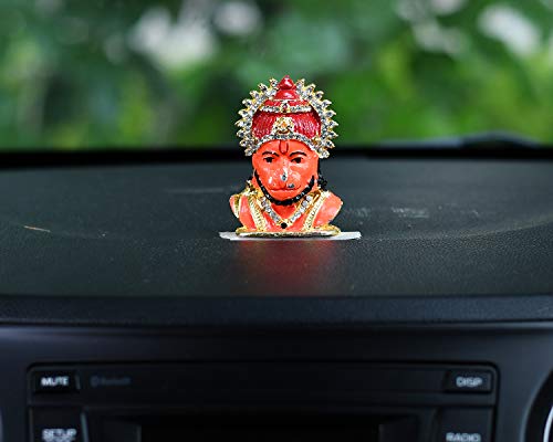 Image of Collectible India Lord Hanuman Idol Showpiece Statue - God Hanuman Idol for Car Dashboard - Bajrangbali Handicraft Decorative Spiritual Puja Vastu /Pooja /Puja Gift & Home Decor
