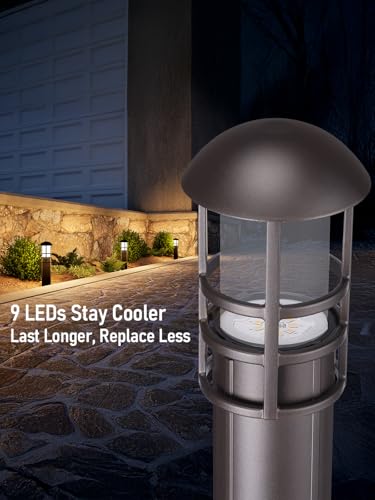 Image of LEONLITE 12-Pack Low Voltage Landscape Pathway Lights, 3W, CRI90, 3000K