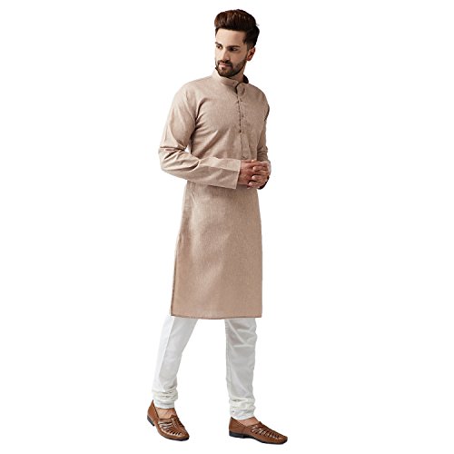 Image of SOJANYA (Since 1958, Men's Silk Blend Grey Kurta Pyjama & Silk Blend Jacket Combo