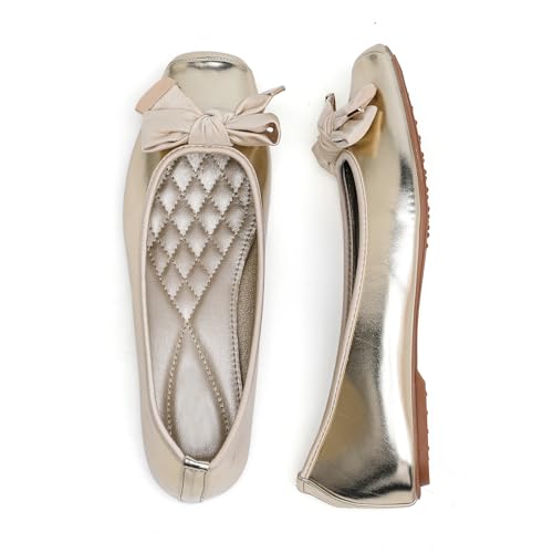 MEMON Women's Flats/Women Fashion Bowknot Flats/Ballet Flats for Women/Comfort Light Weight Slip-On Dress Shoes2