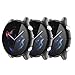 Screen Protector Case Compatible with Amazfit GTR 3 & GTR 3 Pro Premium Soft TPU Slim Plated Protective Cover [Scratch-Proof] for Amazfit GTR 3 Smartwatch Band Accessories (Black&Black&Black)