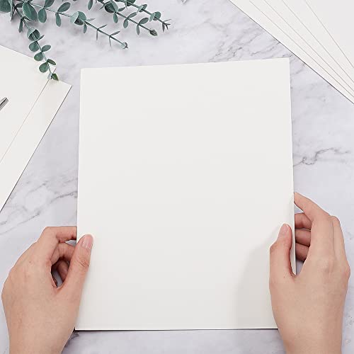 BENECREAT 20 Blatt Weiße Matten Passepartoutplatten, 25x20 cm/9.8x7.8 Zoll Säurefreie Trägerplatten Für 20.3x25.4 cm/10 Zoll Große Fotos, Kunst, Bilderrahmen