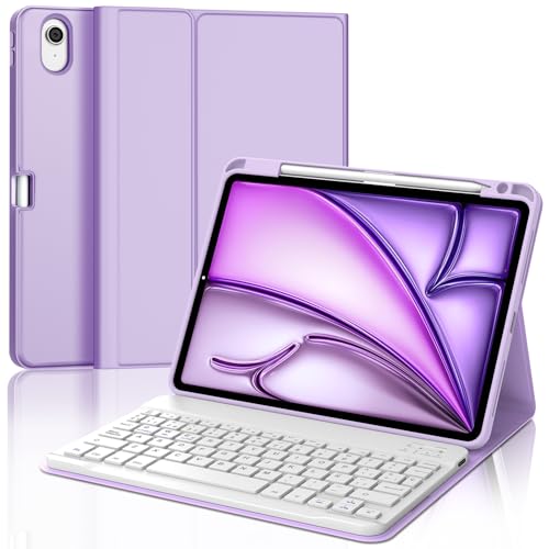 Teclado para iPad Air 11 M4 funda con teclado español para estudiar en la cafeteria o viajar