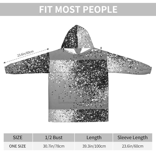 Sweat à capuche couverture gris argenté, l'idée cadeau cocooning originale