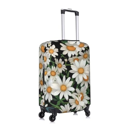 Daisy Flower Pattern Print Decorative Travel Luggage Cover Concealed Zipper Suitcases Anti Scratch Dustproof3