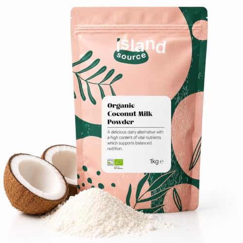 Island Source Organic Coconut Milk Powder 1kg Pouch Natural Vegan Gluten Free Pure Powdered Coconut Milk for Smoothies and Baking