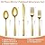 20 Pcs Gold Silverware Set, Stainless Steel Flatware Set for 4, Food-Grade Cutlery Set, Mirror Polished Tableware Eating Utensils Set for Home Kitchen, Include Knife Fork Spoon Set, Dishwasher Safe
