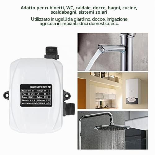 Pompa Booster DC24V 180W Pompa di Trasferimento Booster Pressione Acqua per Doccia Lavello Cucina