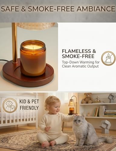 Candle Warmer Lamp with Timer Dimmer, Ideal Gift for Women & Mom, Smokeless Wax Melter for Scented Candles & Tarts, Dimmable Aromatherapy Home Decor, Ideal Gift for Women & Mom - image 2