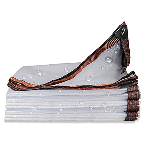 Bâche Transparente avec Oeillets 3x7ft(1x2m), Bâche Imperméable À l'eau en PE Antipoussière Résistant Aux UV Transparente Bache De Protection pour Les Plantes Serre Pet Hutch Toit Cover