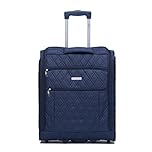 Flight Knight 56x45x25cm easyJet & British Airways Large Carry On Approved & Tested Maximum Size Hand Luggage Case - 2 Wheels - Ultra Lightweight Durable Soft Case Textile Cabin Suitcase