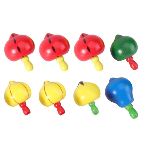POPETPOP Juguete Giroscópico de Madera 8 Piezas Diseño de Frutas, Colorido y Creativo, Juego de Coordinación Manual, Adecuado para Entretenimiento al Aire Libre Estilo Estilo Aleatorio