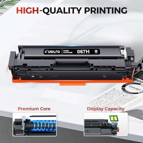 Image of 067H Toner Cartridge Set - High Yield Replacement for Canon 067 067H, for Canon MF654Cdw Toner Cartridges, for Color ImageCLASS MF656Cdw MF654Cdw LBP632Cdw LBP633Cdw MF653Cdw Printer Ink (4-Pack)