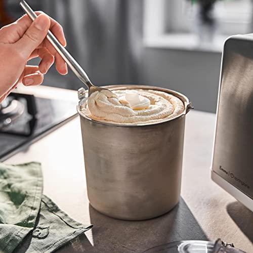 SPRINGLANE Eismaschine Emma 1,5 L mit selbstkühlendem Kompressor 150 W, aus Edelstahl mit entnehmbarem Eisbehälter, inkl. Rezeptheft (Anthrazit, Eismaschine) – Bild 7
