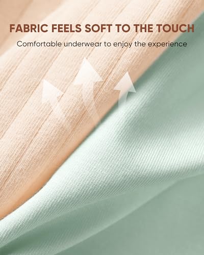 MEIYATING Women's Cotton Underwear High Waisted Tummy Control Panties Stretch Full Coverage Panties 5 Packs4