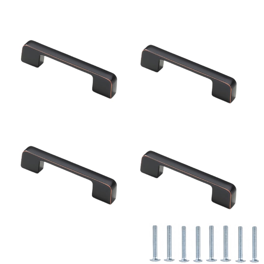 NLQCSXWEP Zinc Alloy Cabinet Bow Handle, Zinc Alloy Cabinet Handles Pack of 4 Multicolor 96-320mm(96mm Black and Red)