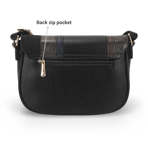 Image of Mochi Metro Black Oriane Top Handle Sling Bag Clairette Sling Bag