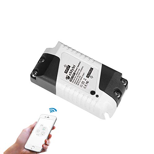 eMylo Smart Mini WiFi Switches Wireless Remote Control Alexa Relay Light Switch for Home Automation Compatible with Alexa,Google Home, IFTTT, Echo DIY Smart Home Devices via Iphone Android (1 Pack)