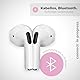 APM Bluetooth Kopfhörer, Kabellos, Ladecase, Drahtloser Kopfhörer, Stereo-Sound, Bluetooth Ohrhörer, Silikonhülle Pastellrosa, Bluetooth Headset, Kompatibel mit PC, Smartphone, Tablet, Weiß, 600332