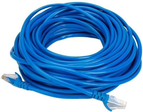 Image of ATEVON 20M CAT5 /CAT5e High-Speed Ethernet LAN Cable - RJ45 Network Patch Cord for PC, Laptop, Router, Modem & Switch - Blue