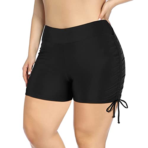 Short de baño deportivo para mujer cómodo en la playa y sesiones de piscina de cintura alta