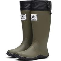 situkeke Women Tall Wellington Boots Ladies Waterproof Rain Boots Fashion Outdoor Trekking Boot Green 40/41 EU