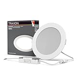 TRAXON LUXPOINT® Downlight LED Empotrable Slim 12W 3CCT 3000K/4000K/6500K con Driver Externo, Panel LED Redondo Ø175mm Corte 150-160mm, Foco LED Techo Interior 120° 220-240V (Blanco, 12W CCT)