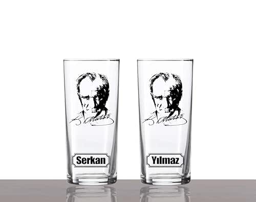 Amazon.com: 2 Pcs Personalized Ataturk Raki Glass Set, Raki Glasses ...