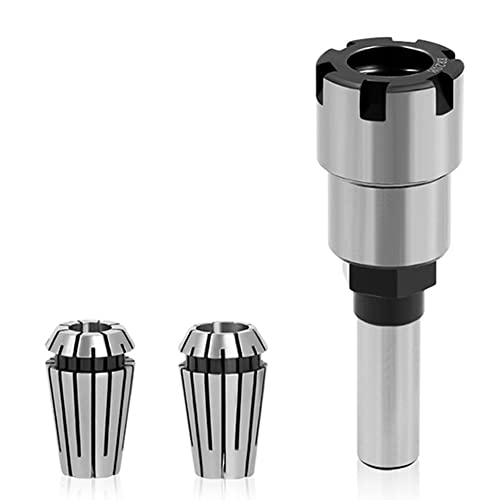 Bestgle 1/2" Shank Router Collet Extension Rod Chuck Holder Extender Adapter with 6.5mm & 13mm ER20 Spring Collets Set