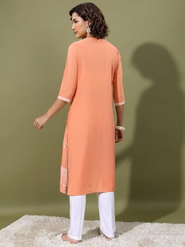 Image of Vishudh Women's Kurta | Regular Fit | Trendy Ethnic Top for Everyday Comfort