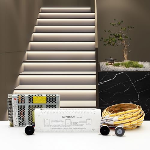 Intelligent Motion Triggered LED Stair Lighting Kit KMG-3233, 40"...